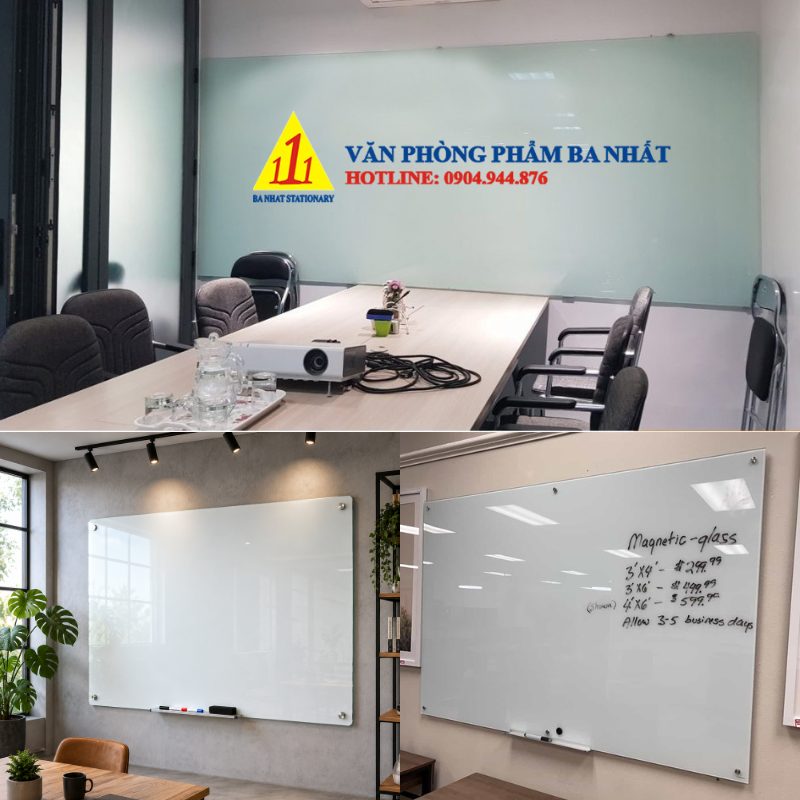 Bảng kính trắng từ tính cường lực siêu bền giá tốt 12 Mẫu bảng kính trắng cường lực siêu bền có khả năng chịu lực tốt, hạn chế nứt vỡ, mang lại độ an toàn cao trong quá trình sử dụng lâu dài mỗi ngày.
