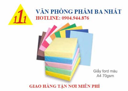 giấy ford, giấy for, giấy ford màu a4 70, giấy ford a4 70gsm