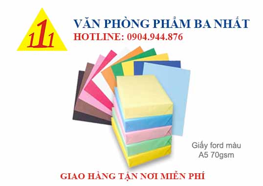 giấy ford, giấy for, giấy ford màu a5 80, giấy ford a5 80gsm