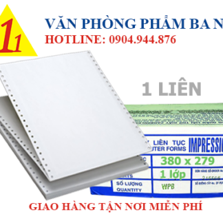 giấy in liên tục 380mm 1 liên, giấy liên tục 380x279 1 liên, nơi bán giấy in liên tục 380x279, giá giấy liên tục 380mm 1 liên, giấy liên tục liên sơn 380x279