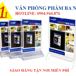 Khay menu A4, chân gắn menu nhựa trong, khay menu mica a4, khay menu a4, khay menu đựng thực đơn, khay đựng menu, mua khay menu mica a4, khay để menu, giá đứng để menu, bảng nhựa để menu