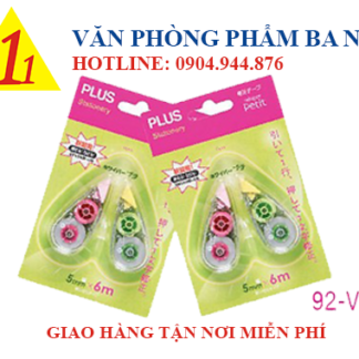 bút xóa giấy plus, băng xóa Plus Petit 92-V01, bút xóa PLUS Petit 92 V01, băng xóa kéo plus, viết xóa giấy plus petit