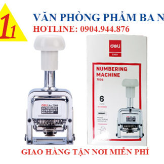 mộc dấu 6 số, dấu 6 số Deli, dấu tự động 6 số, DELI 7506, dấu 6 số DELI 7506, mộc ngày tháng năm deli giá rẻ, dấu in date, dấu in date deli 7506, mộc dấu 6 số Deli 7506