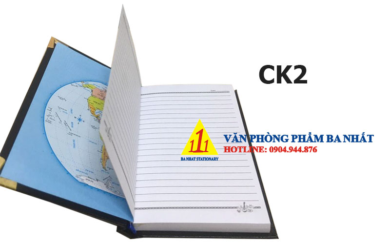 Sổ tay bìa da CK2 dày
