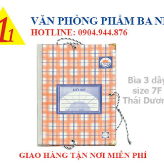 bìa 3 dây thái dương, bìa cột dây, bìa dây, bìa 3 dây 7f Thái dương, bìa 3 dây 7cm, bìa giấy 3 dây 7F Thái dương, bìa hồ sơ 3 dây 7F