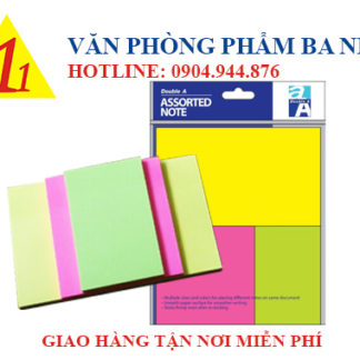 giấy note, giấy note màu, giấy note 3 size Double A, bộ giấy note dán, giấy note 3 màu, giấy ghi chú 3 kích cỡ, giấy ghi chú 3 màu, giấy note Double A