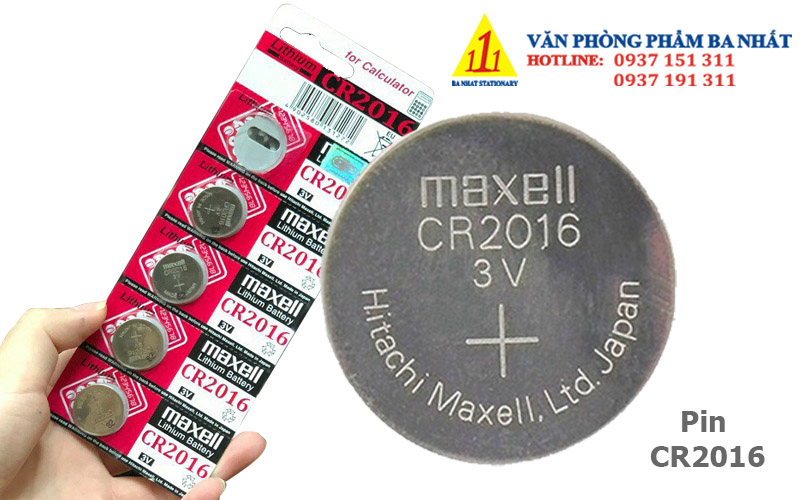 pin CR2016, pin 6v, pin nút áo cr2016, pin maxell CR2016 chính hãng, pin nút áo, pin 6v maxell