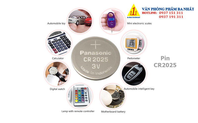 pin chìa khóa ô tô, pin remote cửa, pin CR2025
