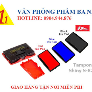 Tampon mộc dấu shiny s-824, khay mực dấu shiny, khay mực shiny S824