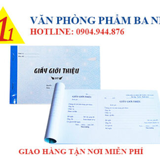 giấy giới thiệu, sổ giấy giới thiệu