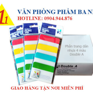phân trang dán nhựa 4 màu double A, giấy phân trang 4 màu, film phân trang 4 màu
