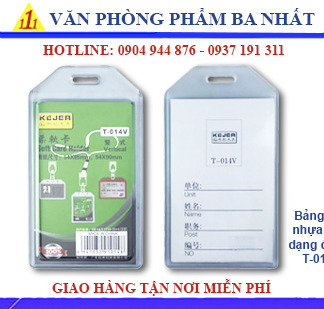 bảng tên nhựa đẻo đứng T-014V