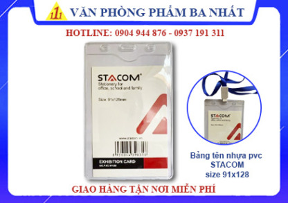 bảng tên nhựa pvc đứng STACOM, bảng tên nhựa stacom pvc91128, bảng tên nhựa stacom 91x128