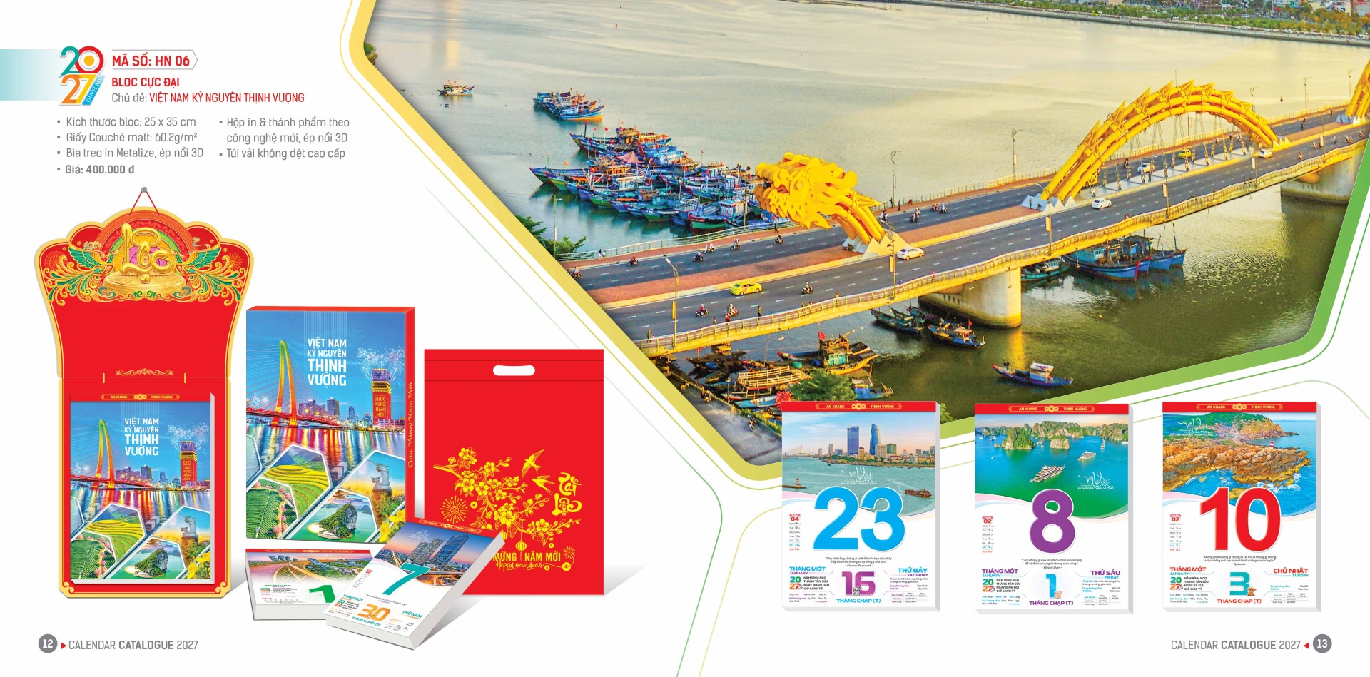 Giá in lịch năm mới 2027 bao nhiêu? Cập nhật mới nhất hôm nay 14 catalogue 12 13