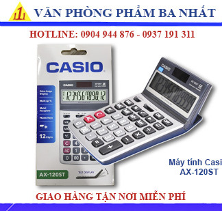 máy tính Casio AX-120ST, máy tính casio để bàn, máy tính tính tiền casio