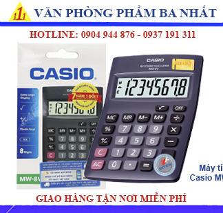 máy tính Casio MW 8V, máy tính casio để bàn, máy tính bỏ túi