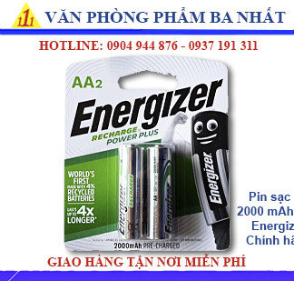 pin sạc AA, pin sạc 2A Energizer 2000mAh chính hãng