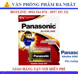pin vuông, pin vuông 9v panasonic, pin 9v panasonic