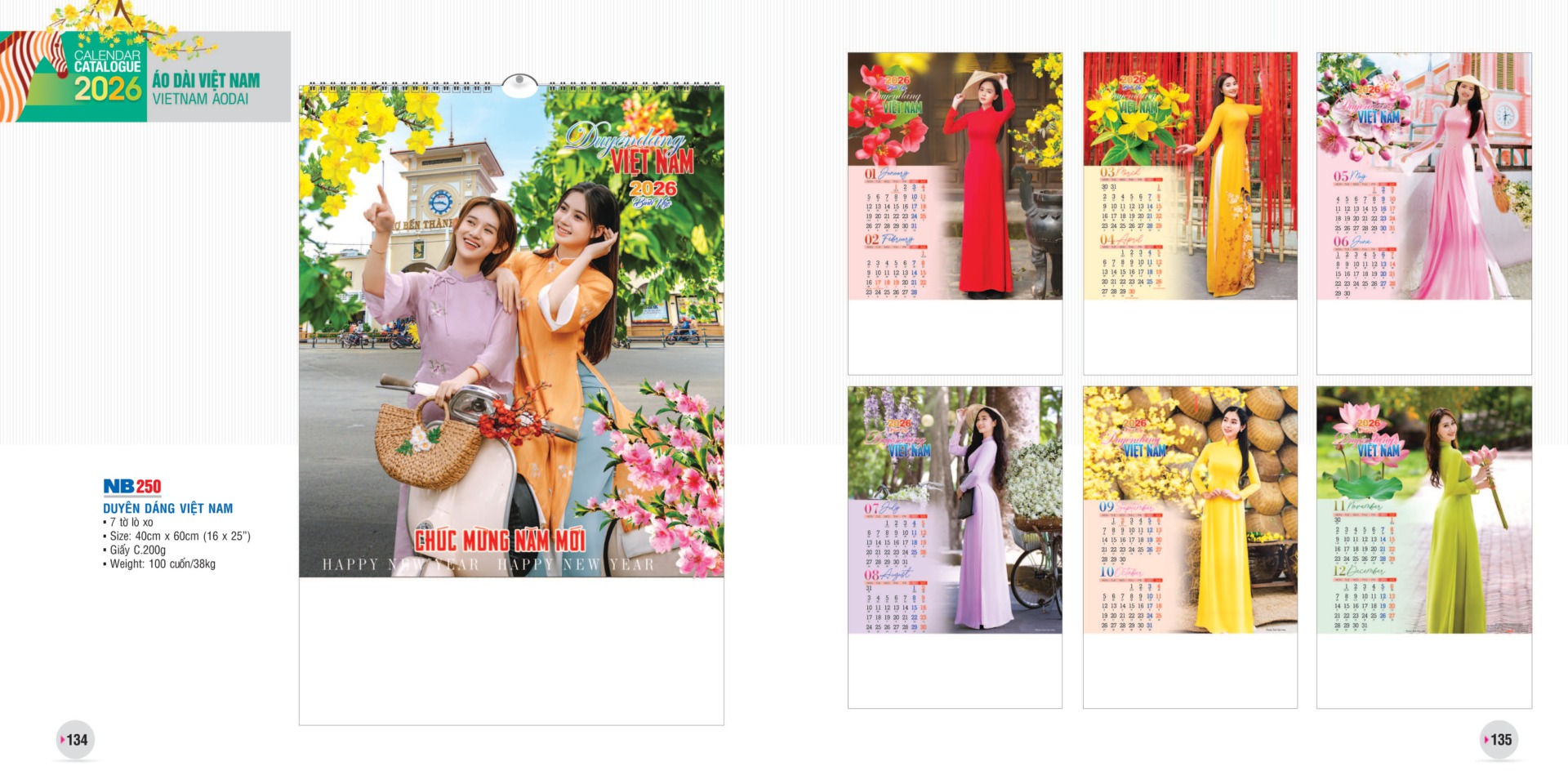 to lich treo tuong 7 duyen dang viet nam