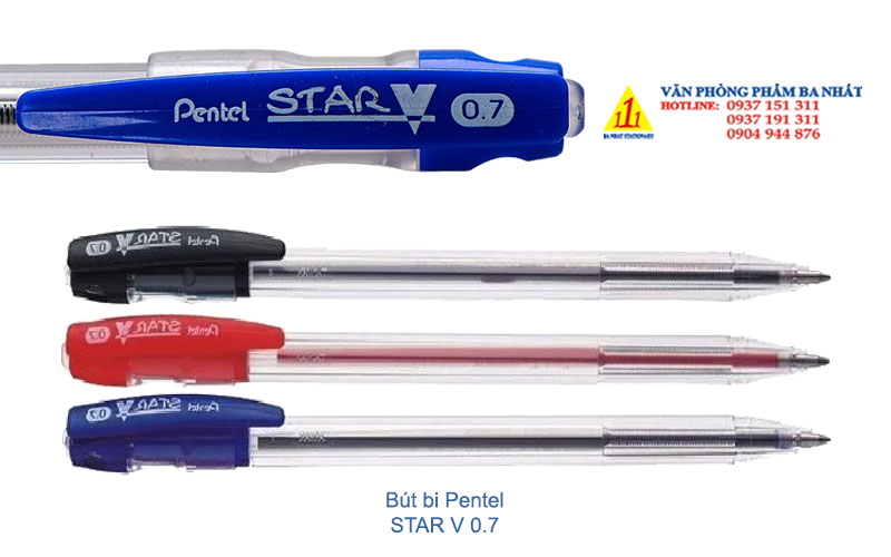 Bút bi nắp đậy Pentel star