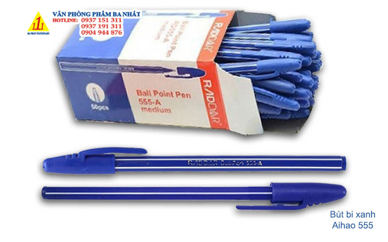 Bút bi xanh Aihao 555