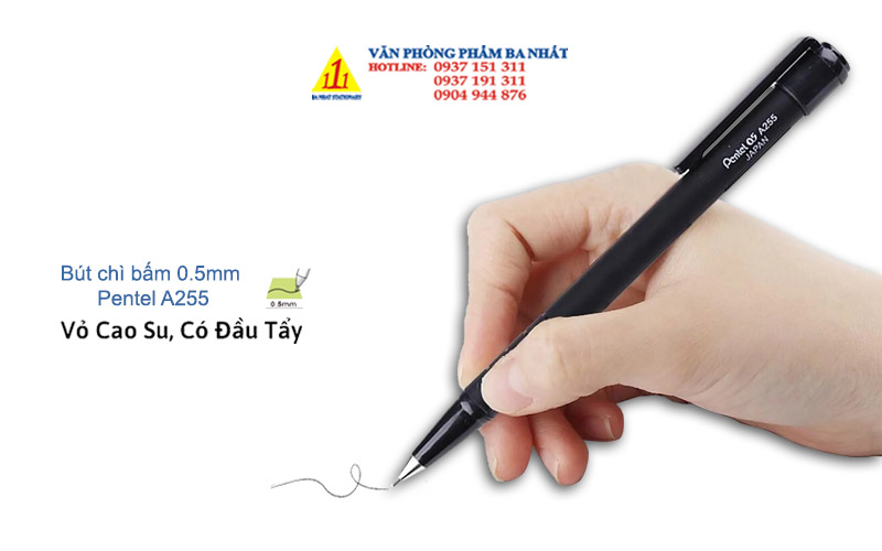 Bút chì bấm Pentel A255 0.5mm