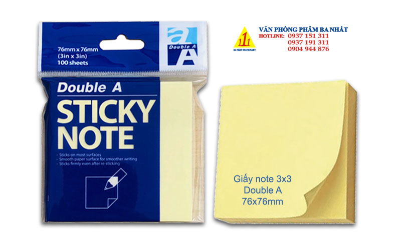 Giấy note 3x3 Double A
