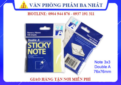 giấy ghi chú, giấy note 3x3 double a