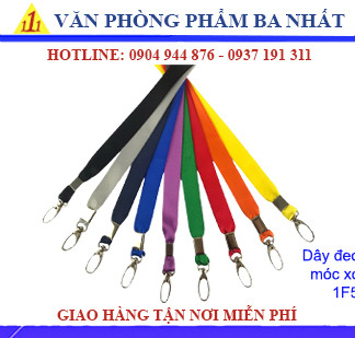 dây đeo thẻ lụa móc xoay 1F5