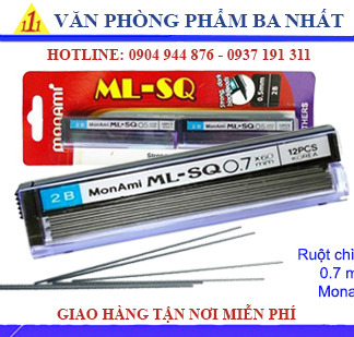 ruột bút chì bấm 0.7mm, ruột chì bấm 0.7mm MONAMI