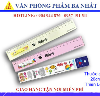 Thước kẻ nhựa cứng 20cm Thiên Long