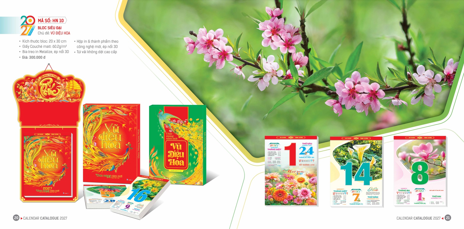 In lịch bloc trọn gói giá tốt cho doanh nghiệp và cá nhân 18 catalogue 20 21