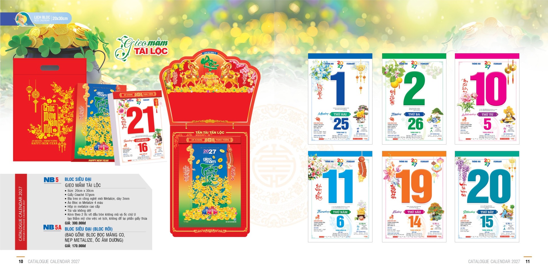 Lịch Bloc siêu cực đại đặc biệt 2027 | 35x50cm 7 10 11