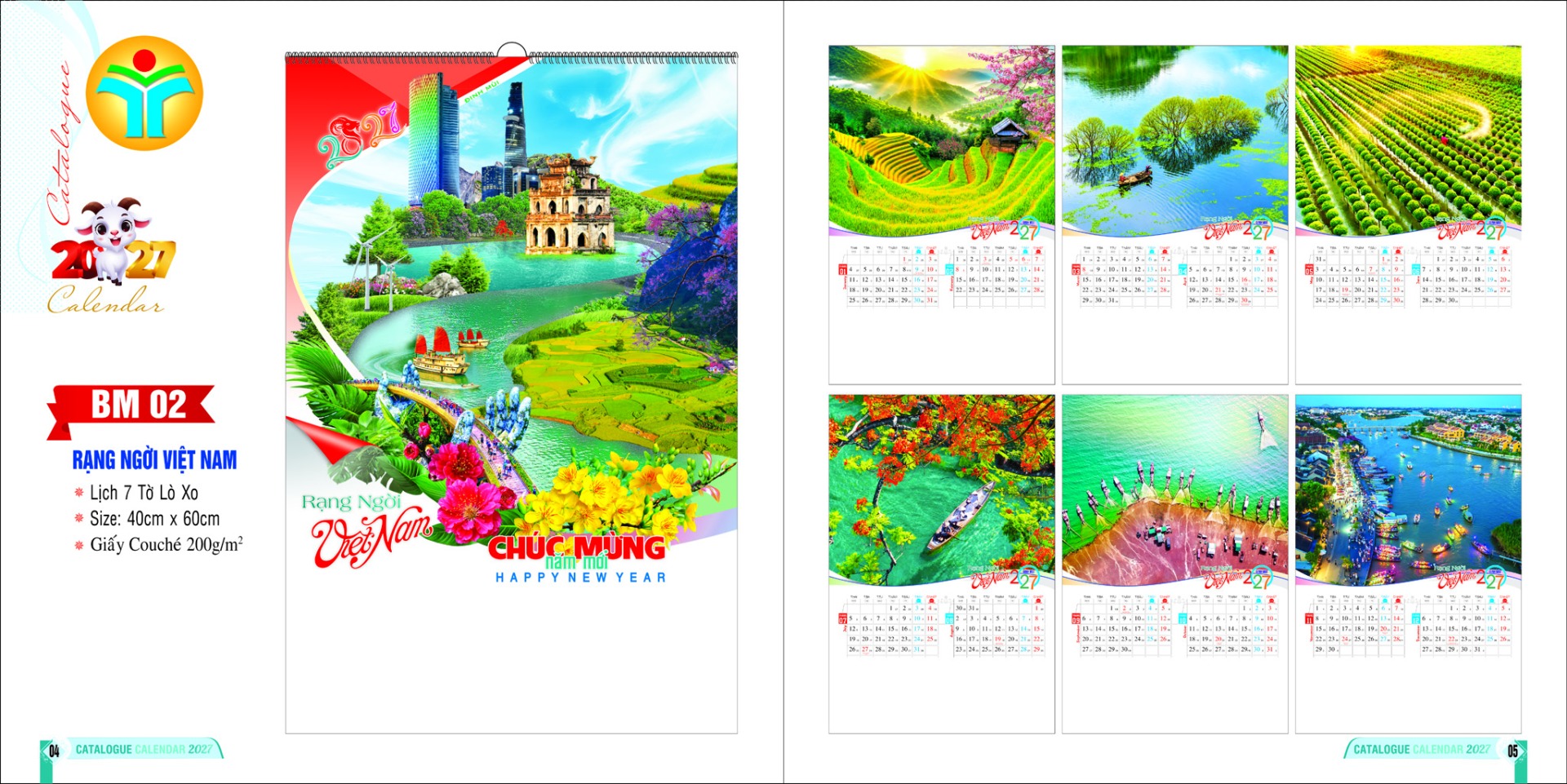 In lịch tờ giá rẻ tại TP HCM 20 catalogue binh minh 2027 trang 4 trang 5 copy