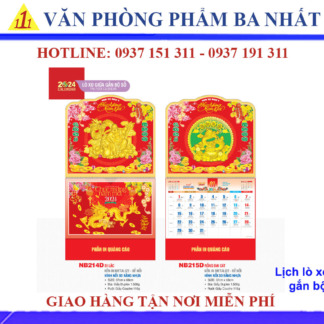 lịch lò xo giữa gắn bộ số 12 tháng