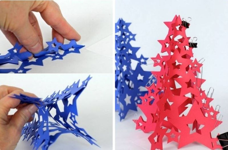 Cách làm cây thông noel bằng giấy 3D