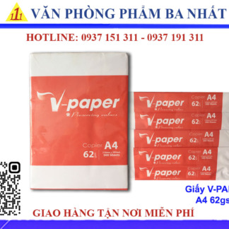 giấy in V-Paper A4 62gsm, giấy V-Paper A4 62 gsm