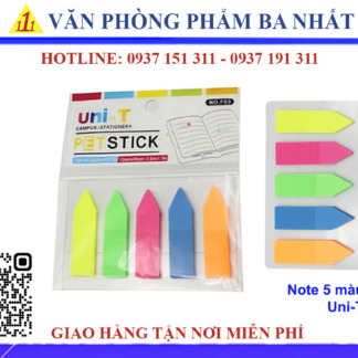 Giấy Note 5 màu nhựa Uni-T