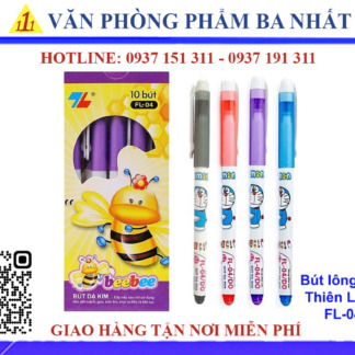 bút lông kim thiên long FL 04, bút bee bee, bút lông kim doremon