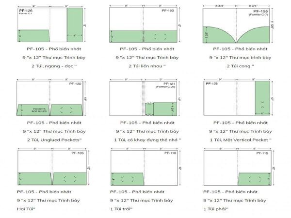 Một số kích thước bìa Folder chuẩn hiện nay