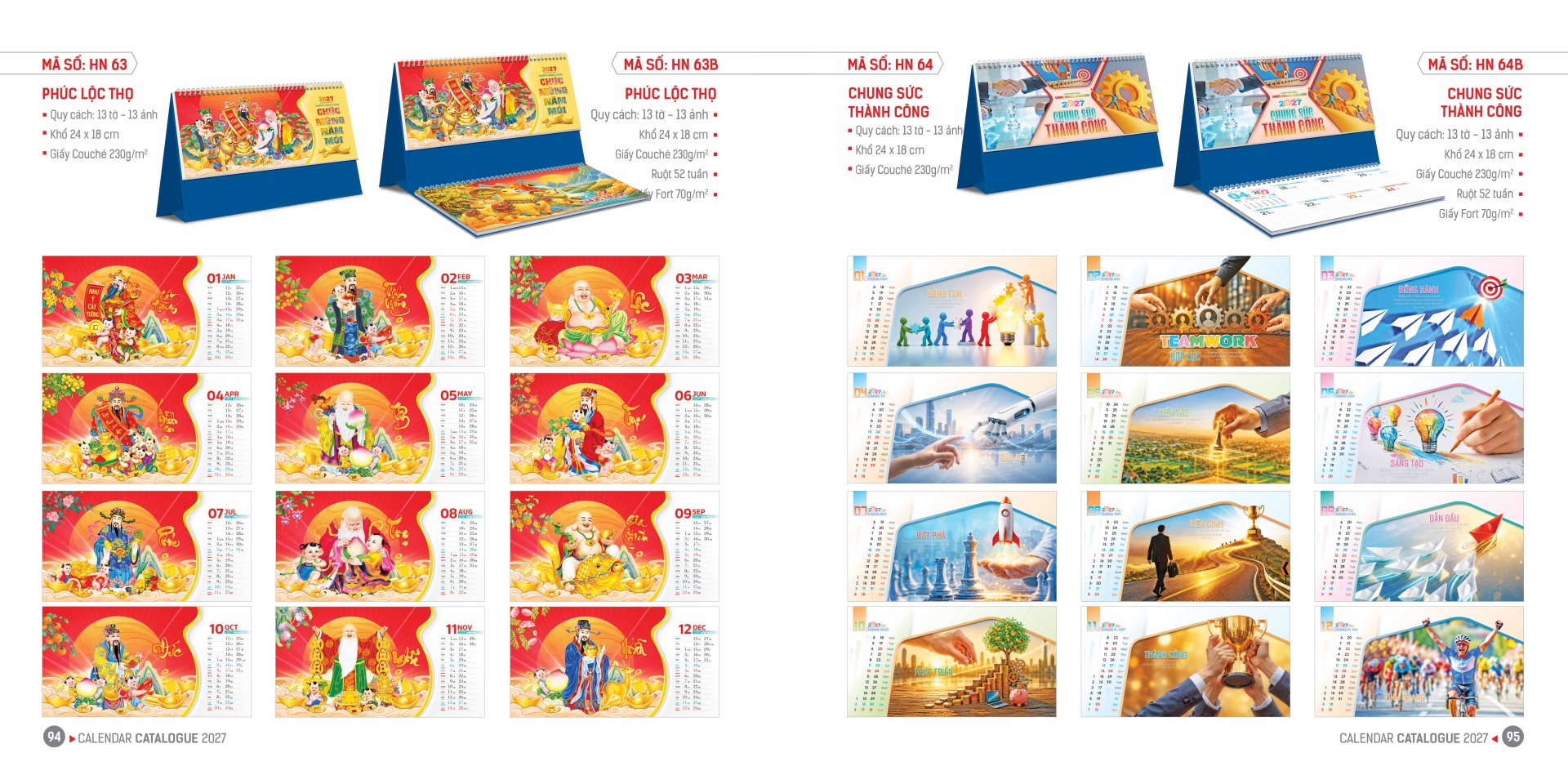 Đặt in lịch Tết 2027 số lượng ít - linh hoạt, không giới hạn mẫu mã 27 1 2