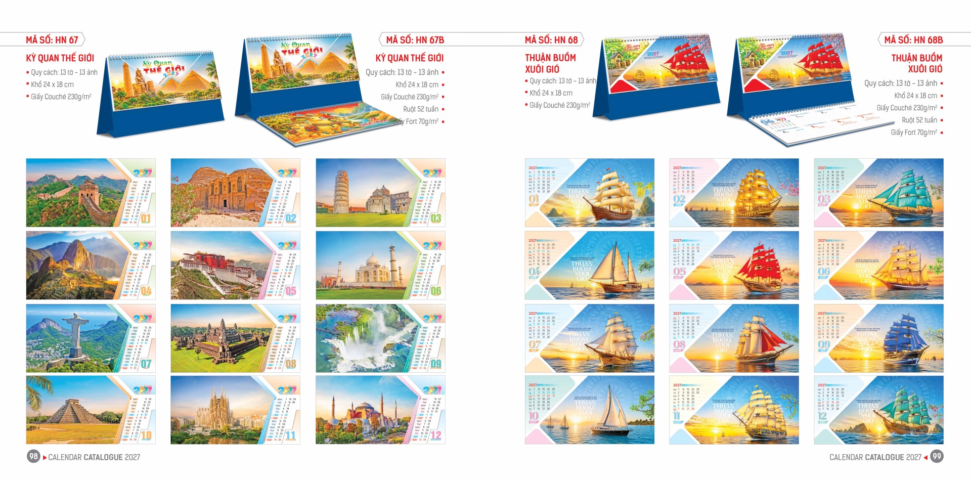 Lịch để bàn phong cảnh cho cuộc sống thêm vui 11 1 24 1