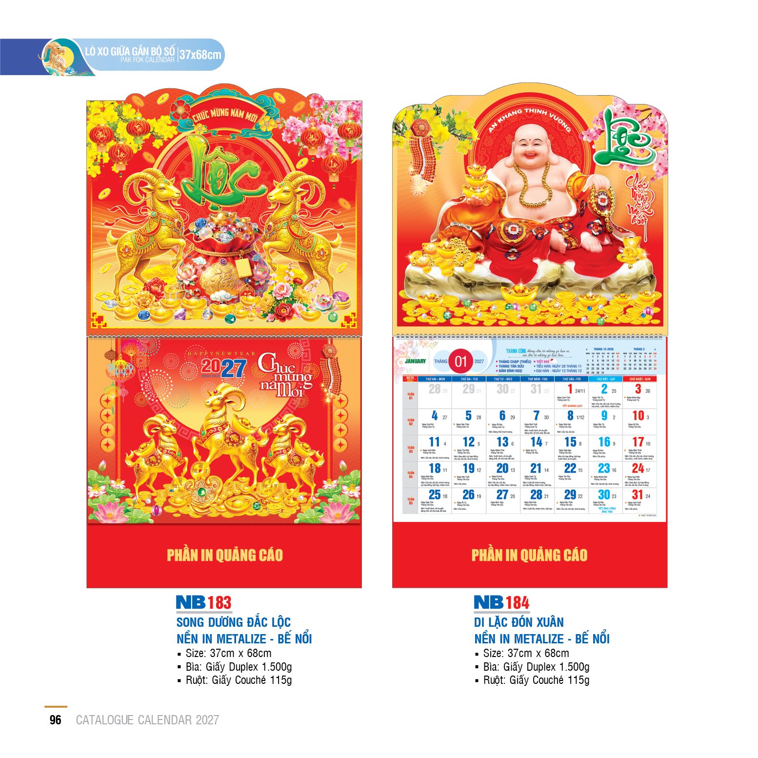 Báo giá in lịch Tết 2027 mới nhất - Mẫu đẹp, giá xưởng, giao nhanh 14 1 8 3
