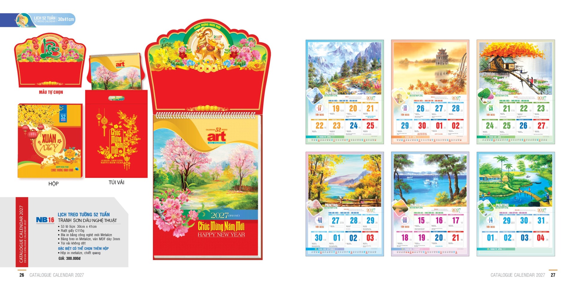 In lịch Tết số lượng ít Hồ Chí Minh theo yêu cầu 13 26 27 1