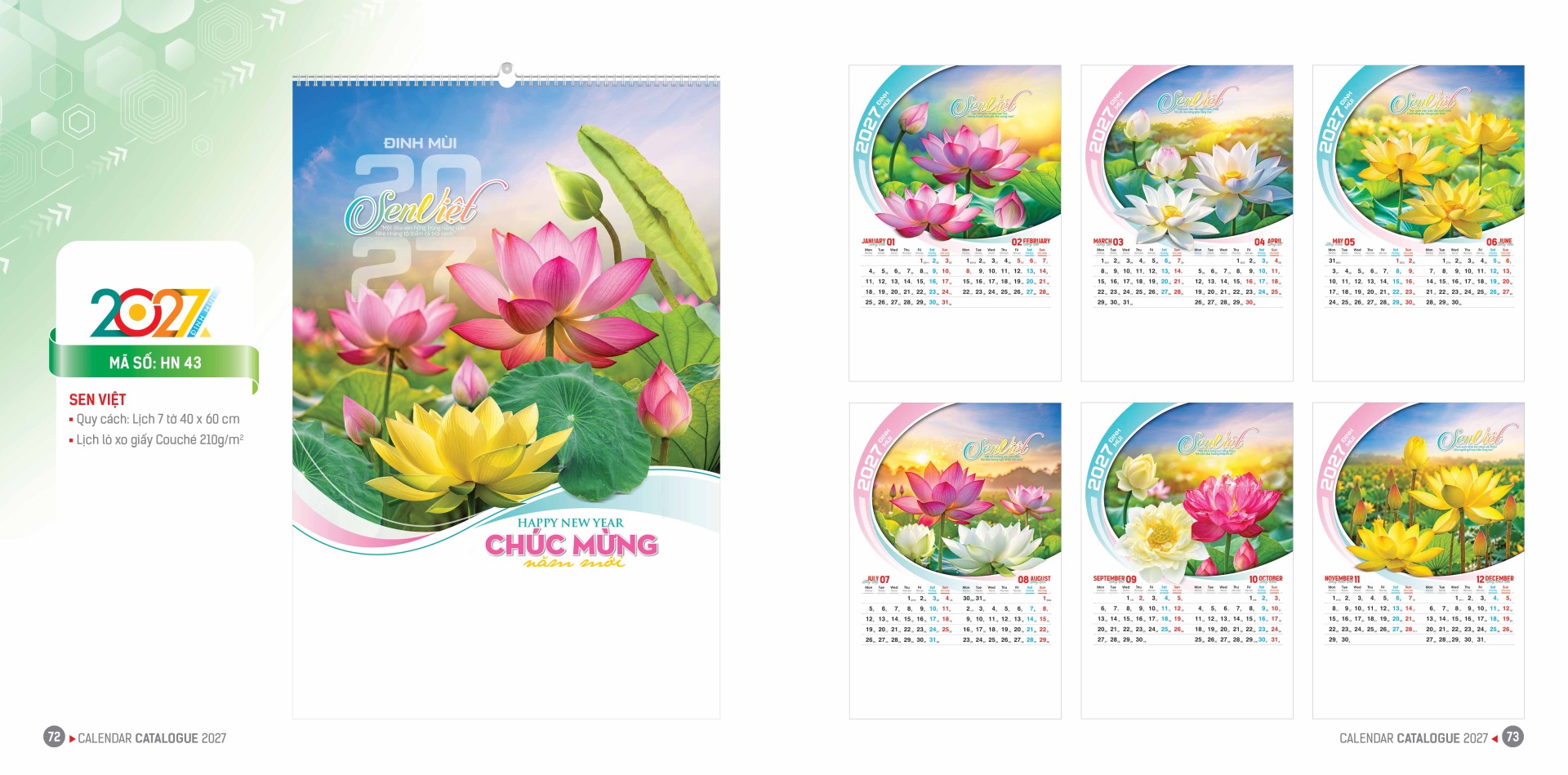 In lịch tờ giá rẻ tại TP HCM 15 catalogue 72 73