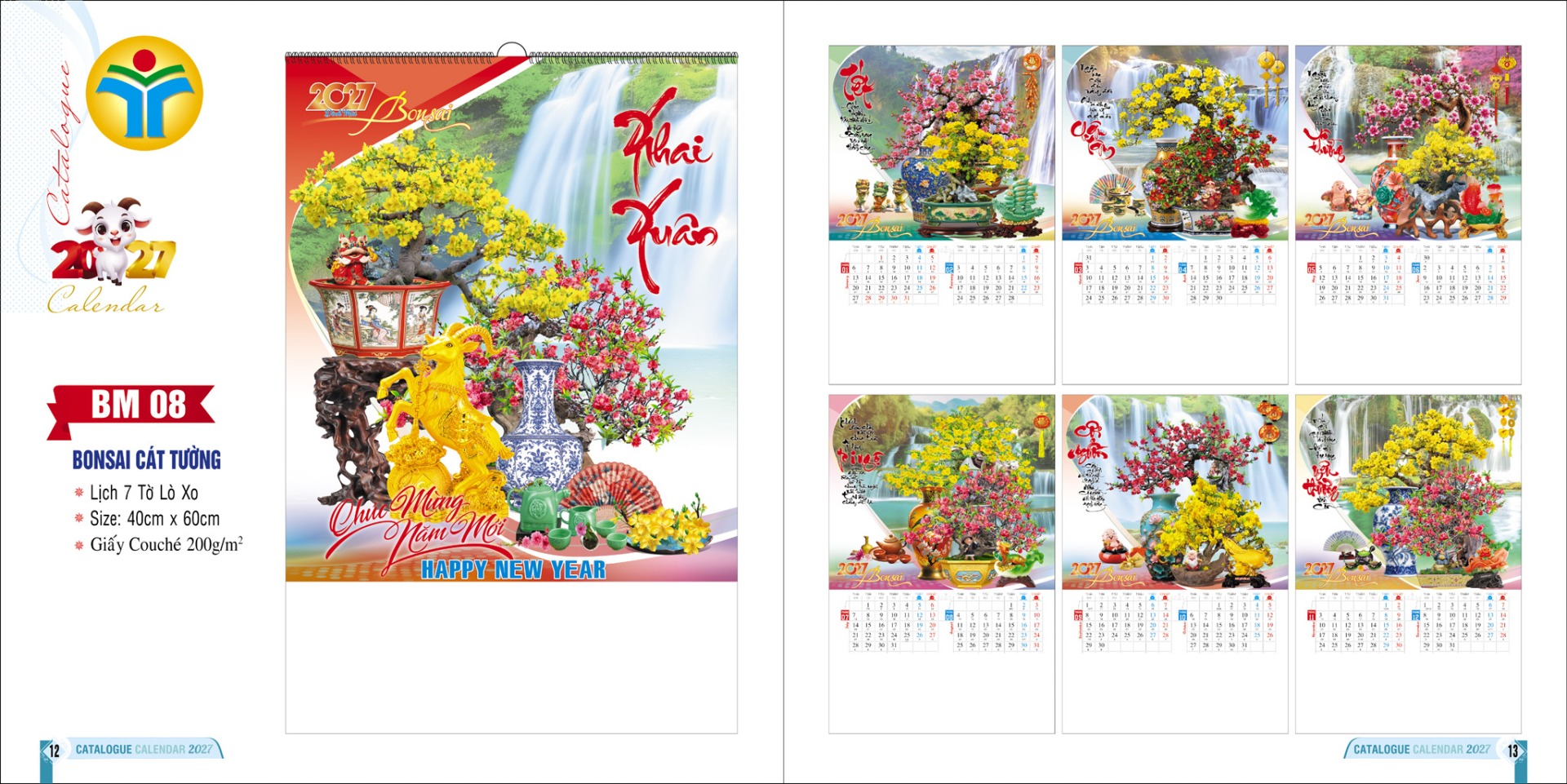 In lịch tờ giá rẻ tại TP HCM 18 catalogue binh minh 2027 trang 12 trang 13 copy