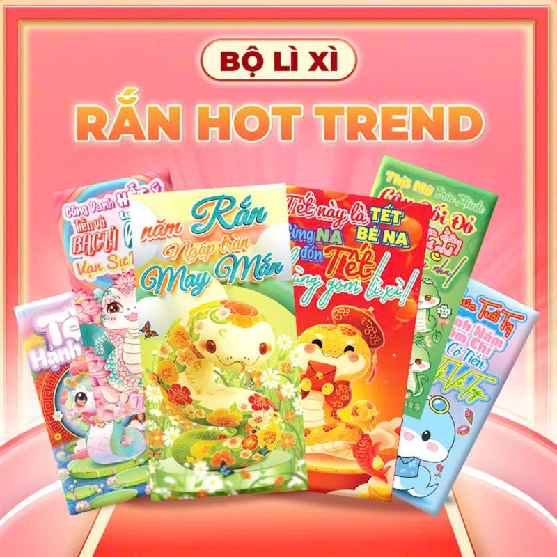 Bao lì xì cho tuổi teen - Rắn hot trend