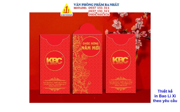 Những ưu đãi khi in bao lì xì doanh nghiệp tại Văn phòng phẩm Ba Nhất