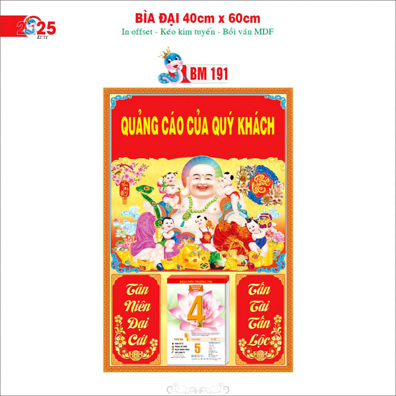 Bìa lịch Bloc 40x60cm cao cấp