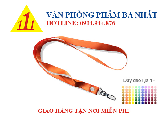 Dây đeo thẻ chất liệu lụa